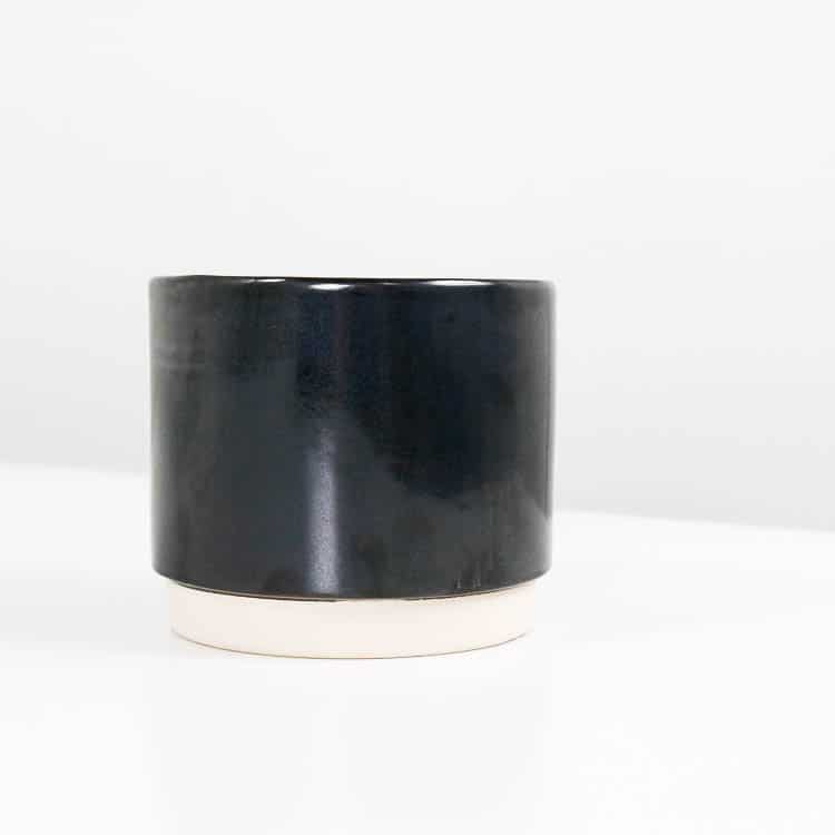 two-tone grey white plant pot ceramic indoor two-tone grey white plant pot ceramic indoor