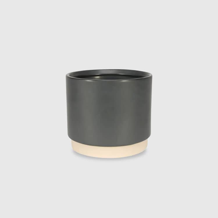 two-tone grey white plant pot 12cm two-tone grey white plant pot