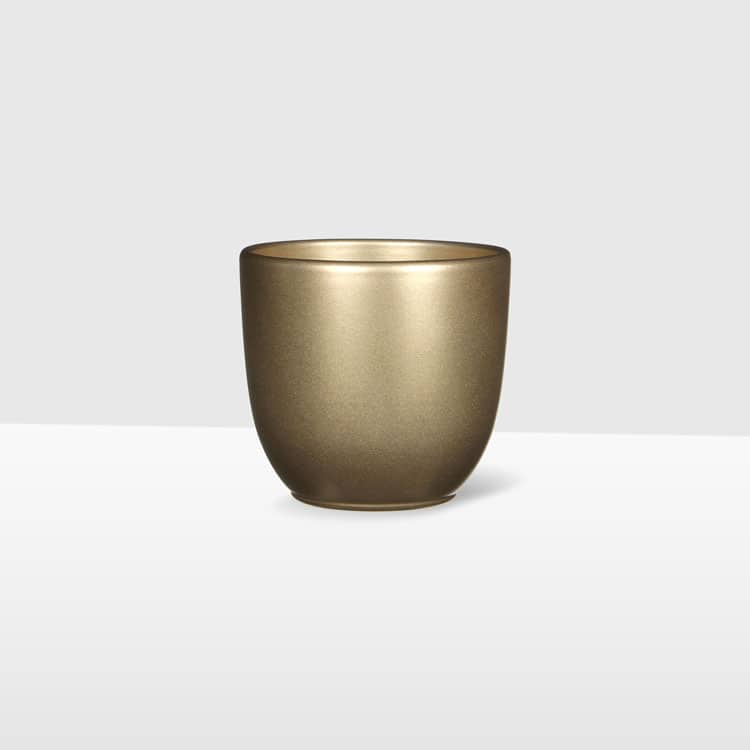 gold matte ceramic plant pot