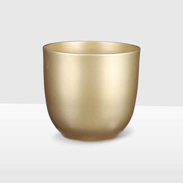 gold matte ceramic plant pot