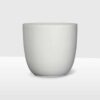 white matte ceramic plant pot