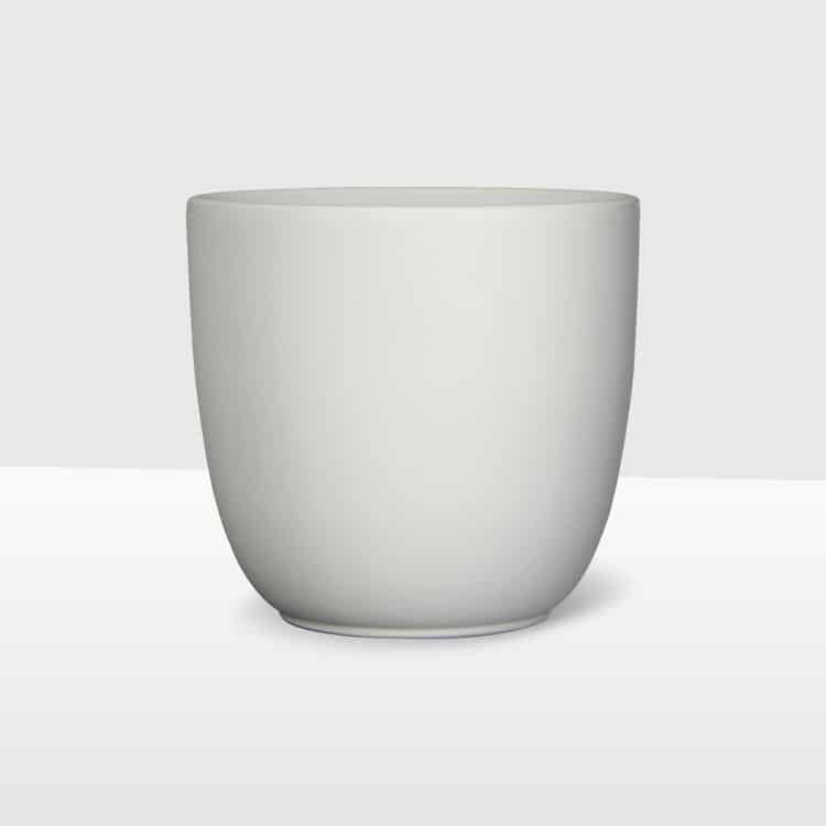 white matte ceramic plant pot